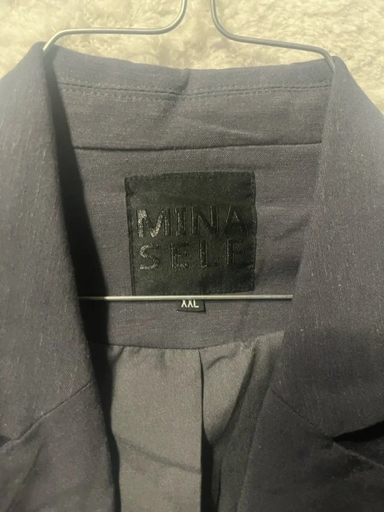 Women’s Tailored dark gray Ponte Blazer - Classic Single-Button Jacket - Picture 5 of 12